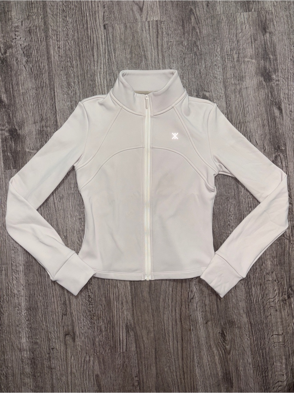 Free Spirit Jacket Luxe Fitted - Soft Cream Zip-Up Woman’s Size Small